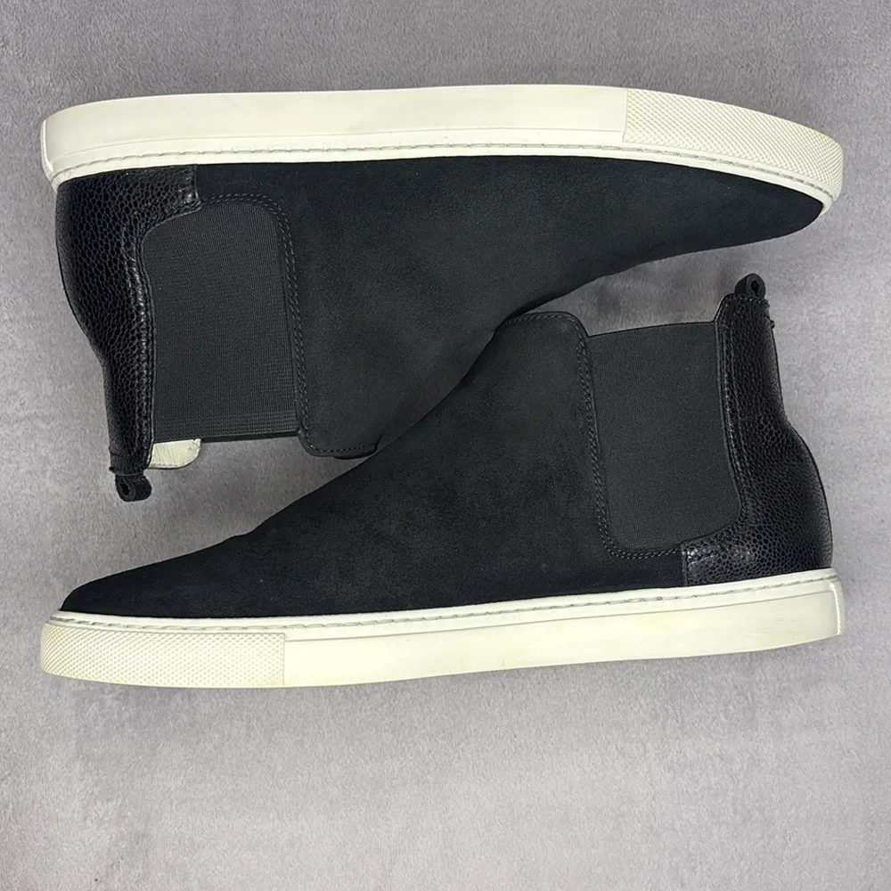 Lanvin Black Suede Chelsea Sneaker Boots 41 EU 8 US Made in Italy